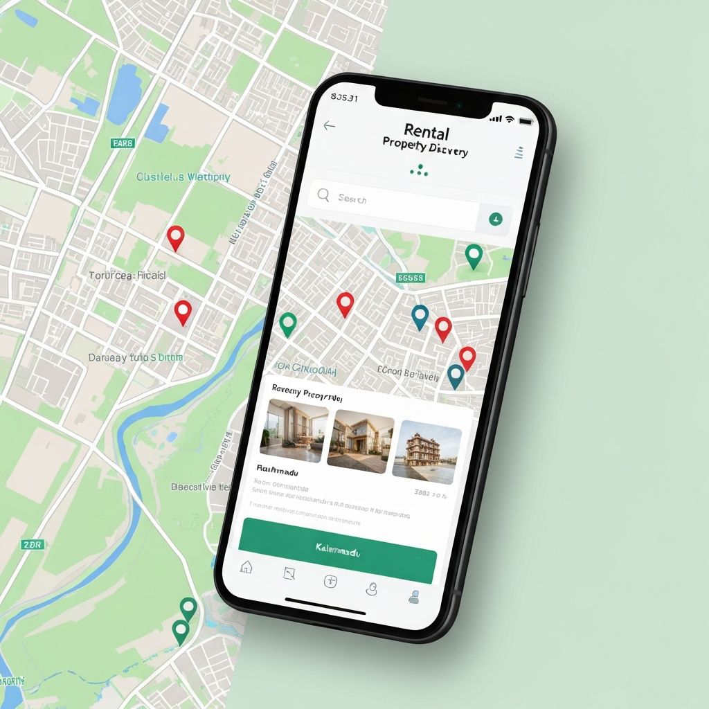Tenant using GharLink app for property discovery